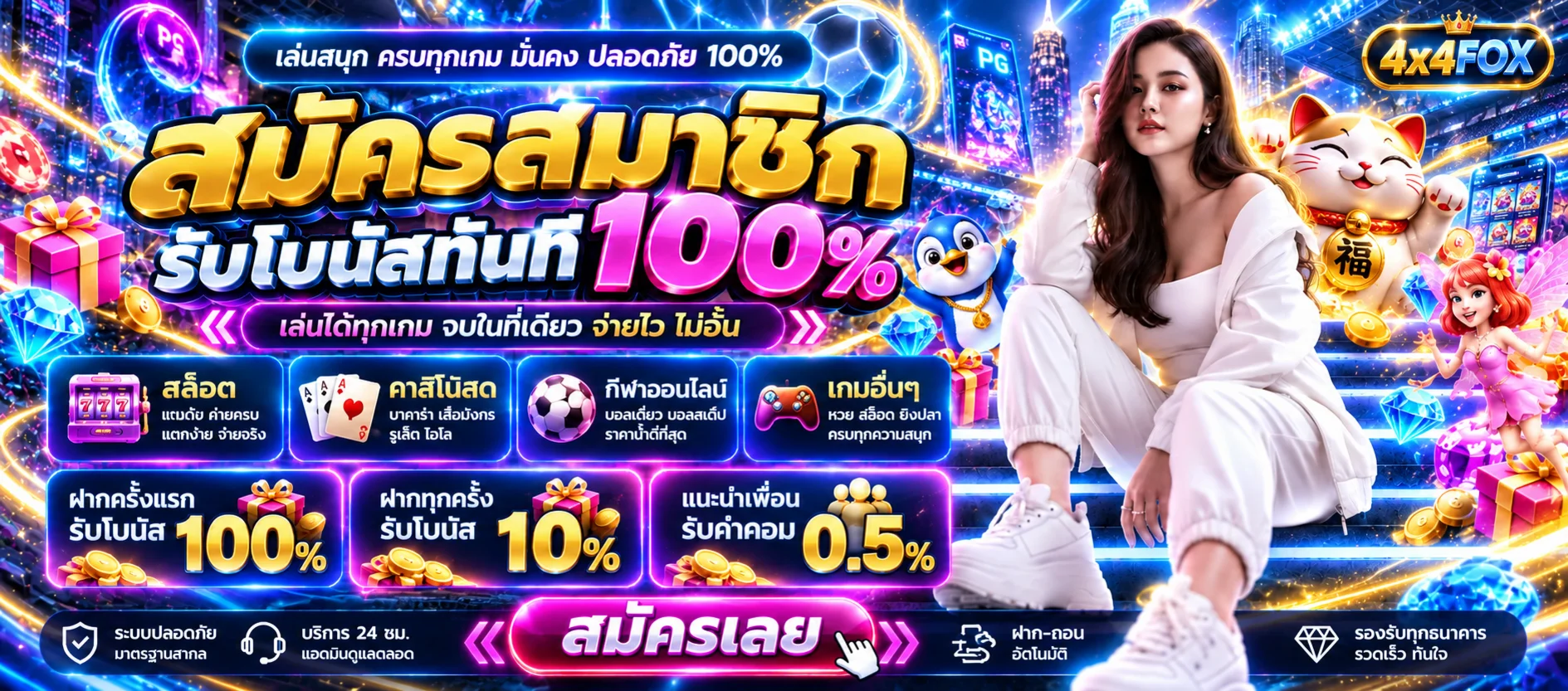 4x4FOX เว็บพนันออนไลน์ สล็อต บาคาร่า ฝากถอนออโต้
