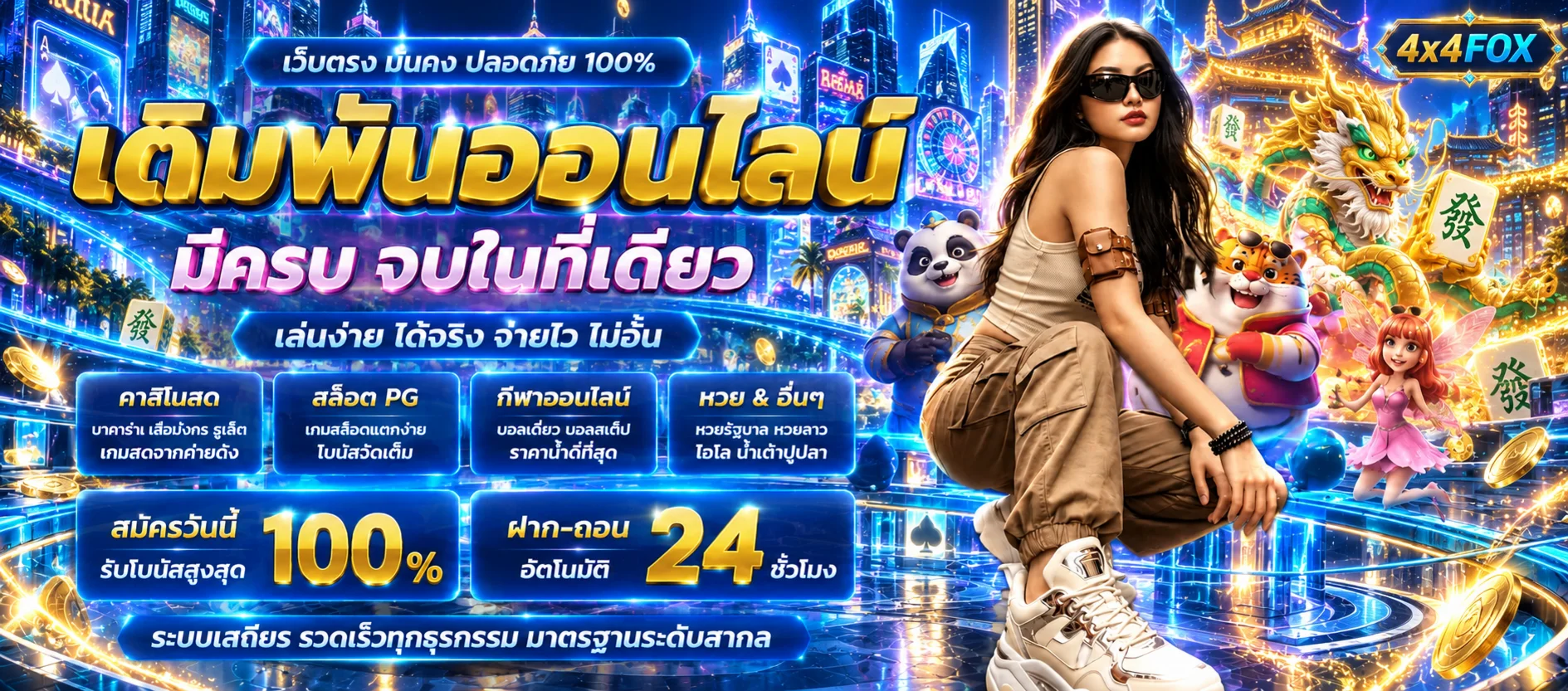 4x4FOX เว็บพนันออนไลน์ สล็อต บาคาร่า ฝากถอนออโต้